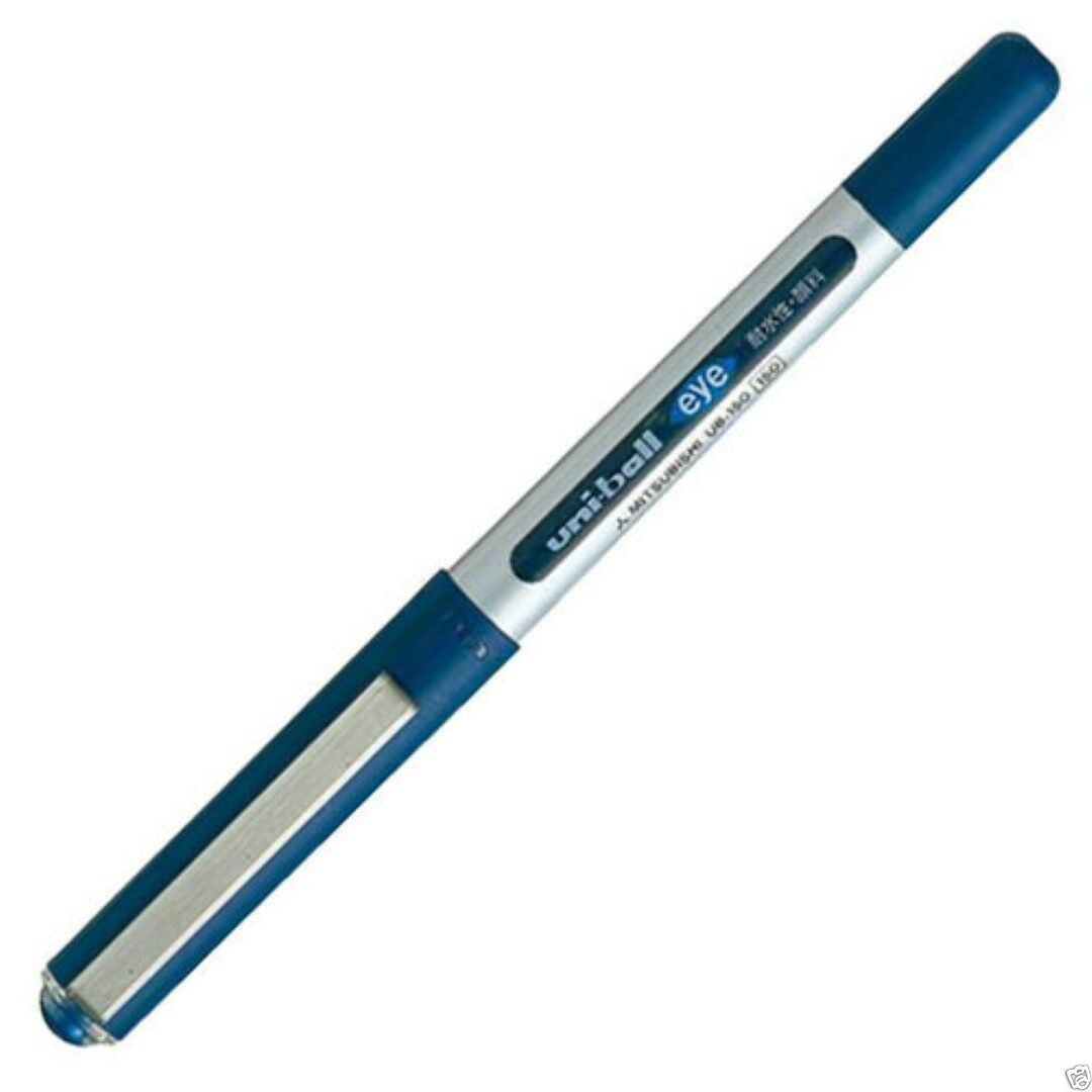 12X UNIBALL EYE MICRO UB-150 ROLLER BALL PEN  0.5MM BLUE ink