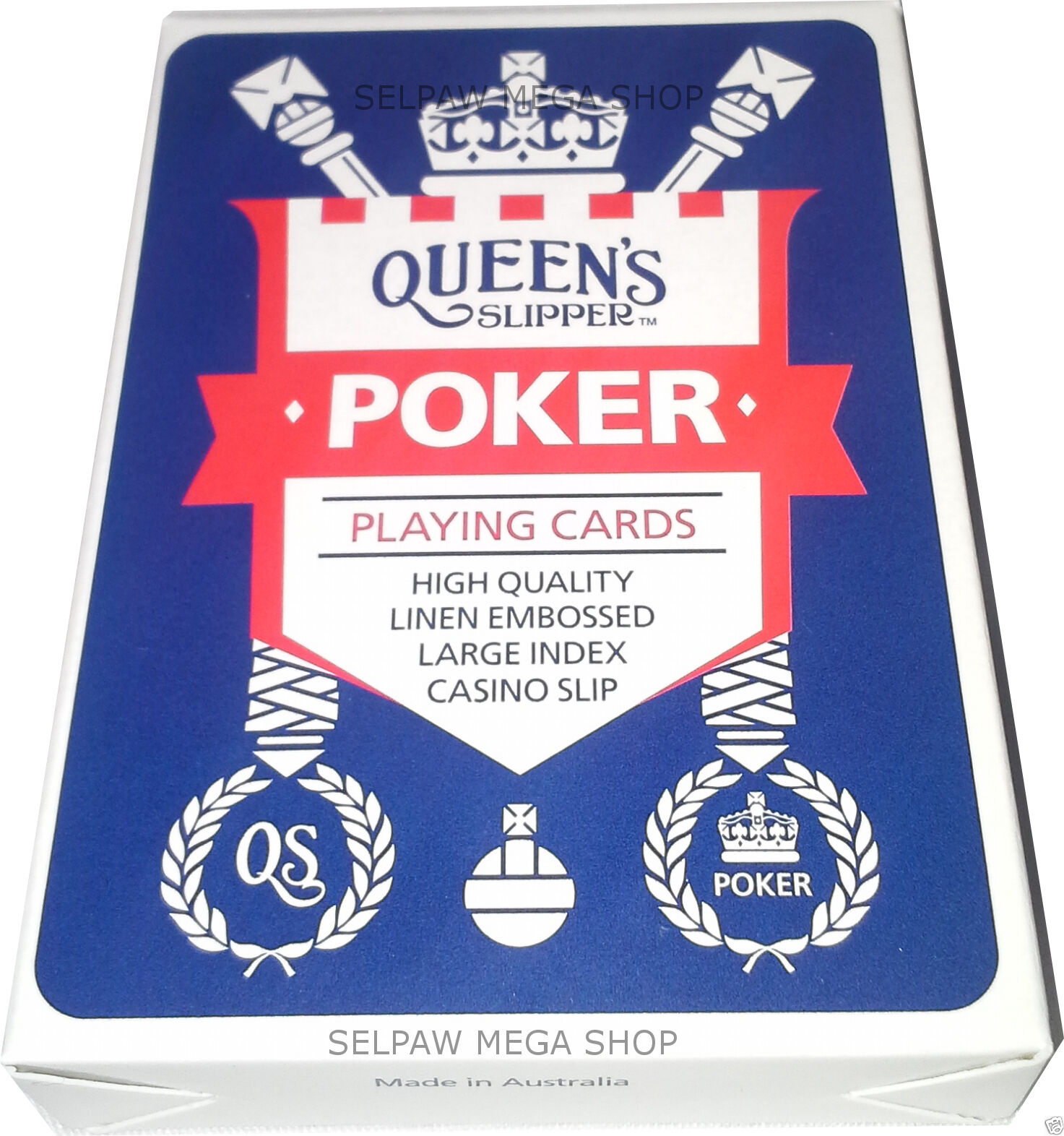 Queen's Slipper 500's Playing Cards Casino Quality 12 x Card Decks 6 BLUE 6 RED 